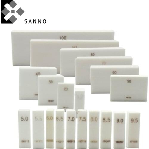 Ceramic rectangular gauge block 0 / 1 grade johansson gauge 30mm / 40mm / 50mm precision slip gauges block