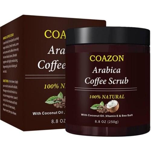 250g Coffee Scrub Body Scrub Cream Facial Dead Sea Salt For Exfoliating Whitening Moisturizing Anti Cellulite Treatment Acne