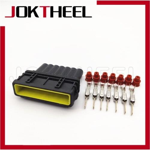 1/5/10/20 set kit Black 7 pin way 3.5mm Sealed male auto sensor plug automotive waterproof PA66 connectors for car