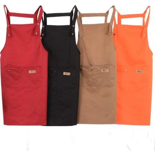 Pure Color Cooking Kitchen Apron For Woman Men Chef Waiter Cafe Shop BBQ Hairdresser Aprons Gift Bibs Drop Shipping