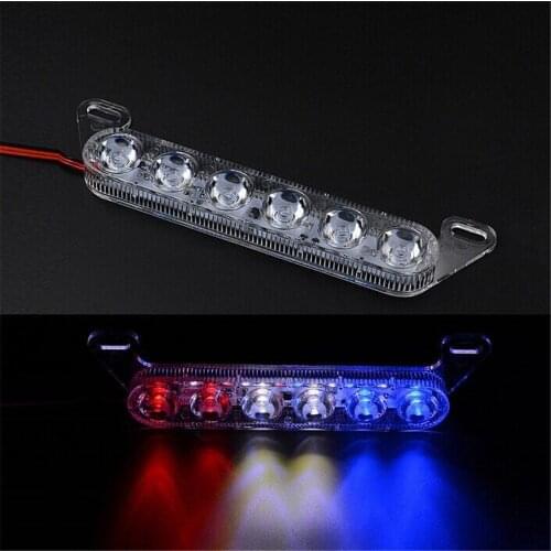 6 LED Motorcycle Brake Strobe Light Car Truck Lamp Police Warning Bulbs Red White Blue