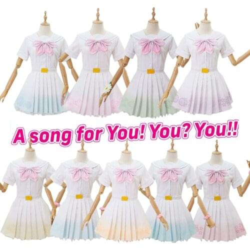 LoveLive 8th A song for You All Members Rin Eli Maki Umi Niko Cosplay Costume Cute Love Live JK Lolita Dress Halloween Uniforms