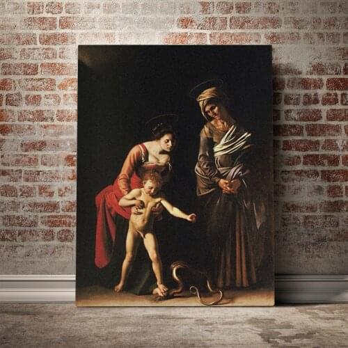 Madonna and Child with Saint Anne Caravaggio Canvas poster Painting wall Art decor Living room Bedroom Decoration Prints