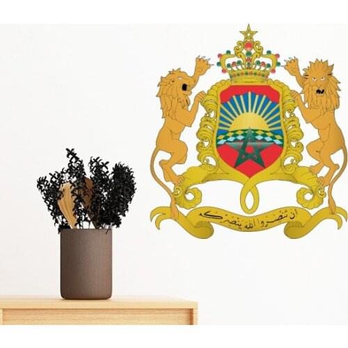 Morocco Africa National Emblem Removable Wall Sticker Art Decals Mural DIY Wallpaper for Room Decal