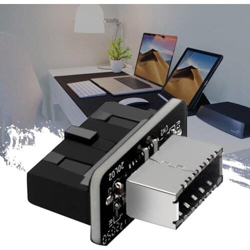 Motherboard USB3.019P/20P To TYPE-E 90 Degree Adapter The Chassis Port Accessories On TYPEC The Front Computer Of Plug-in P0N3