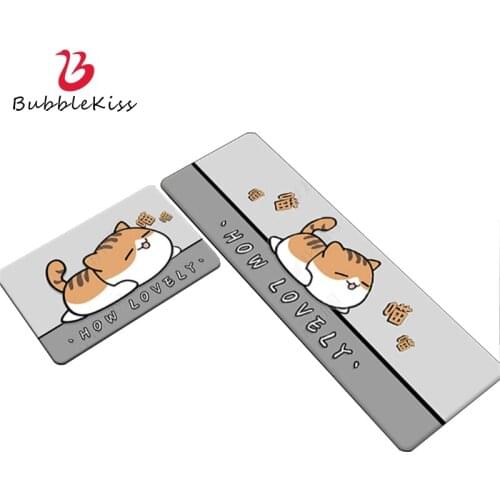 Bubble Kiss Cartoon Kitchen Carpet Cute Home Decor Rugs Crystal Velvet Soft Floor Mat Nordic Style Anti Slip Entry Door Foot Pad