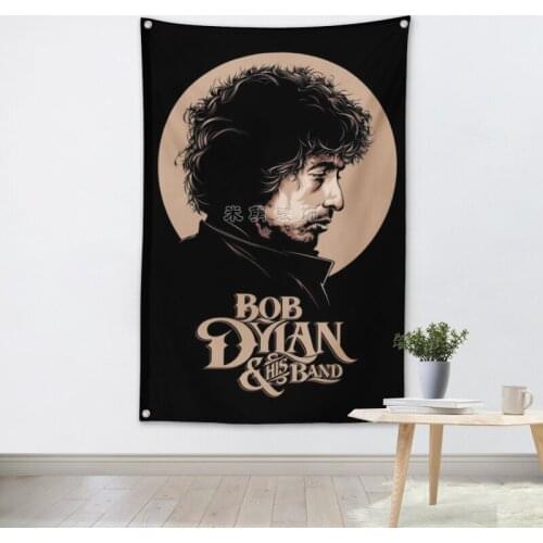 BOB DYLAN Rock Band Flag Banner HD Canvas Printing Art Tapestry Mural Wall Decor Famous Singer Posters Rock Music Wall Stickers