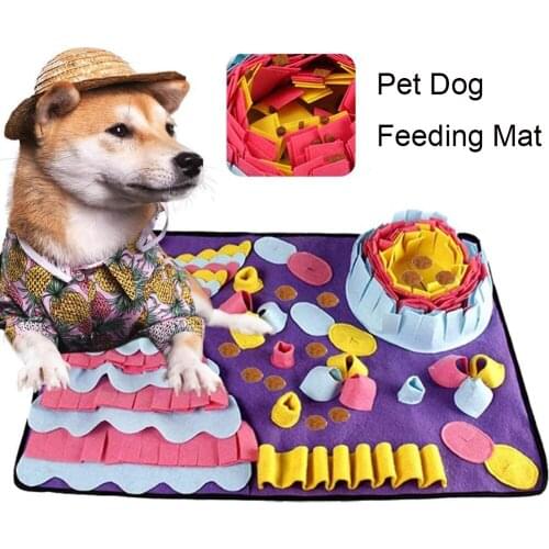 Snuffle Mat Pet Dog Feeding Mat 2 Size, Durable Interactive Dog Toys Encourages Natural Foraging Skills