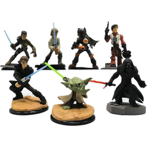 Star Wars Genuine Doll Mandalorian Master Yoda Luke Skywalker Han Solo Kylo Ren Model Anime Figures Favorites Collect Ornaments