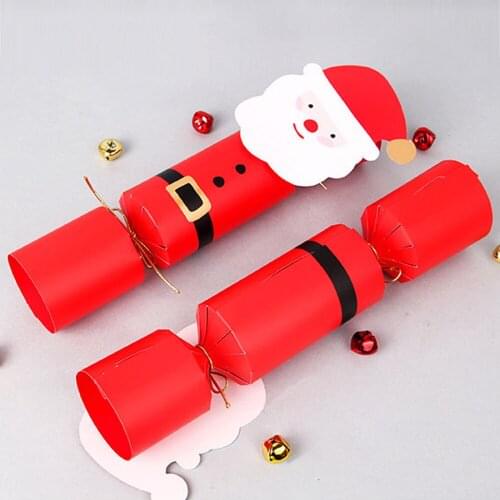 Gift Box Candy Boxes Party Paper Christmas Santa Baking Packaging Bag Red 10Pcs Cute Safe And Eco-friendly 10pcs/pack