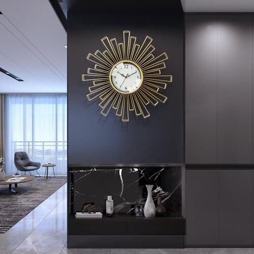 Nordic Simple Wall Clock Hands Modern Design Luxury Metal Art Silent Digital Wall Clock Living Room Reloj Pared Home Decoration