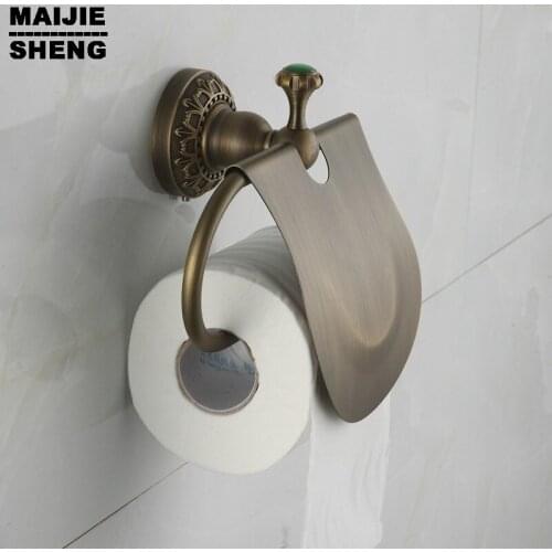 Coper paper shelf rack toilet roll holder wall paper hanger Bathroom accessories antique brass paper holder