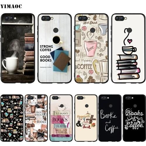 YIMAOC Books And Coffee Silicone Case for Huawei Honor 6a 7a 7c 7x 8 9 10 Lite Pro Y6 Prime 2018 2017