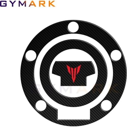 Fuel Tank Cap Protective Sticker Compatible with for YAMAHA MT MT-09 MT07 MT09 3D Reflective Carbon Fiber FZ-07