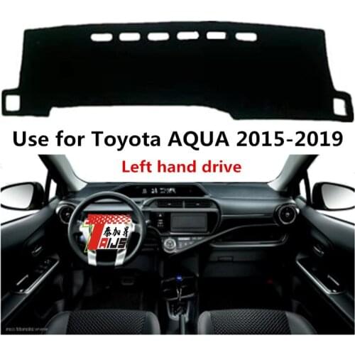 TAIJS Factory Anti dust Sun Shade Polyester Fibre Car Dashboard Cover For TOYOTA AQUA 2015-2019 Left hand drive