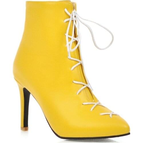 Big Size 9 10 11-17 boots women shoes ankle boots for women ladies boots shoes woman winter Pointed side zipper