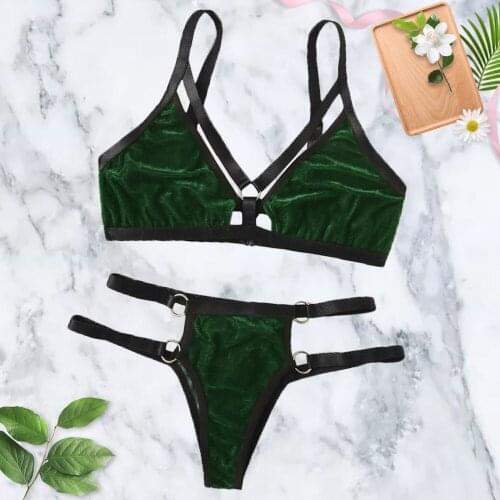 2020 New Fashion Women Velvet Bra set Underwear broad-brimmed lace brassiere wireless Lingerie Soft Trim bralette set