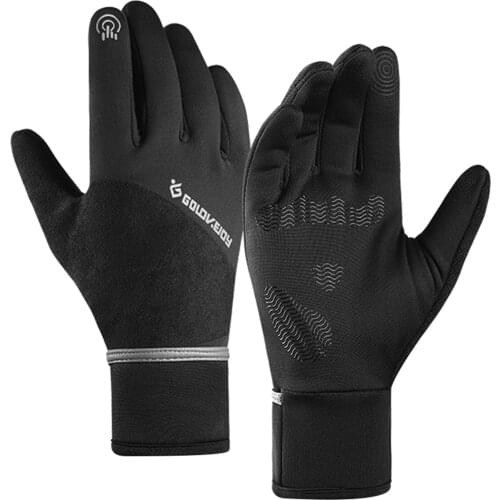 Winter Cycling Goves Bike Gloves Running Ski Warm Touch Screen Bicycle Gloves Windproof Full Finger Non-slip Cycling Gloves