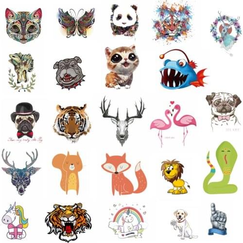 ZOTOONE Clothing DIY cute small animal patch Child T-shirt applique heat transfer vinyl printed clothes decorative sticker D