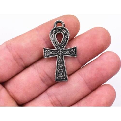 10pcs 35x21mm Antique Silver Plated Cross Charm Making DIY Handmade Jewelry