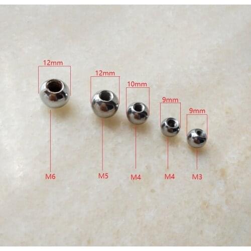10pcs/lot M3/M4/M5/M6 Female Ball Nuts Head, Chrome Color, Hanging Ball Nut Peen Hardward Lighting Accessories
