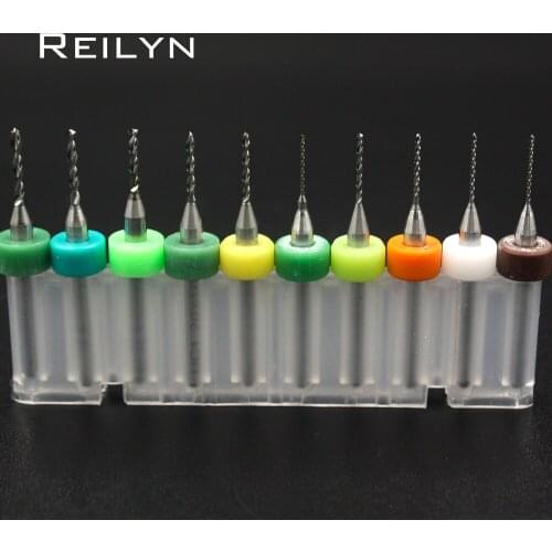 10 pcs/pack PCB drill bits 0.2-4mm mini drills PCB hard alloy drilling bits for plastic pearl drilling tool