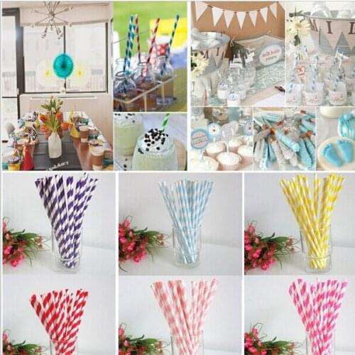 10000pcs(400bags) striped mixed kids birthday wedding decorative party decoration event supplies drinking Paper Straws