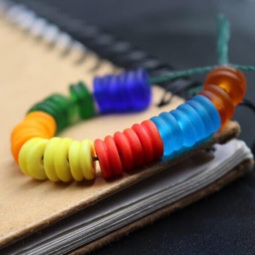 30Pcs 9mm*5mm Handmade Lampwork glass beads Abacus Wheel Shape beads Multi-color for jewelry Bracelet Neckalce Earring Craft DIY