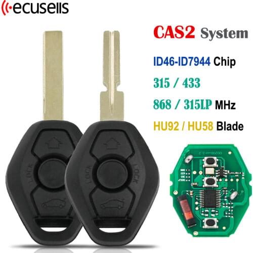 3 Buttons Smart Remote Key Fob 315MHZ 315LPMHZ 434MHZ 868MHZ for BMW CAS2 5 Series E46 E60 E83 E53 E36 E38 E39 with ID7944 Chip