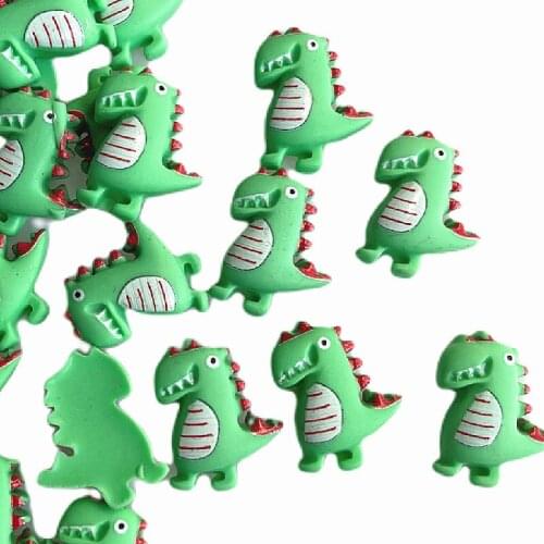 10/30Pcs/Lot Dinosaur Resin Kawaii Lovely Green Color Mini Cabochon Stone Scrapbook DIY Decor Home Figurine Embellishments