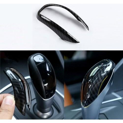 Car Styling Carbon Fiber Gear Cover Trim for Alfa Romeo Giulia Stelvio Automatic Transmissions 2017 2018 AT LHD RHD Accessories