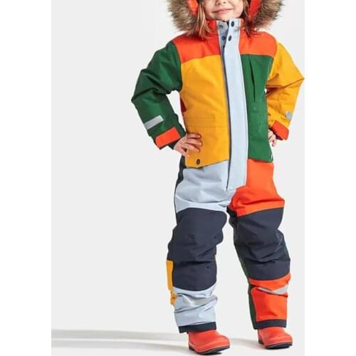 Children Ski Jumpsuit Ski Suit Boys Girls Autumn Winter Windproof Warm Outdoor Fleece Jacket Pants Kids Skiing Snowboarding Suit
