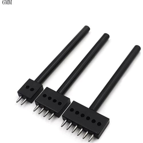 4 5 6 8mm Spacing leather hole punches DIY Hand Perforated Round Stitching Punch Tools Hole Cut Leather Punching Tool 2/4/6/Hole