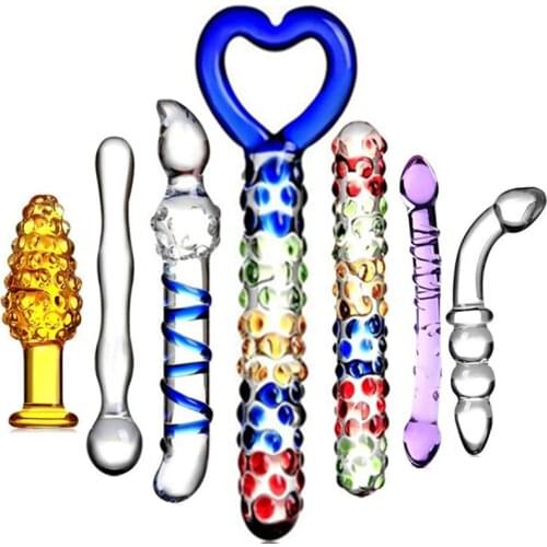 Crystal Glass Dildos Penis Anal Butt Plug Adult game sex toy sm products Masturbator for Woman men Female