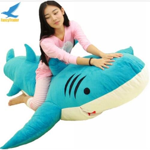 Fancytrader Huge Giant Shark Sleeping Bag Beanbag Sofa Bed Carpet Tatami Plush Stuffed 2 Colors FT90358