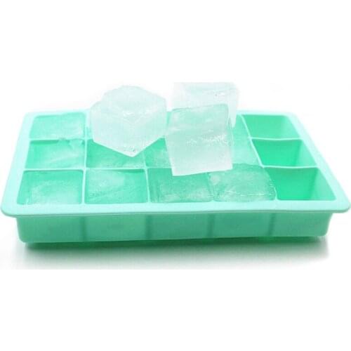 Ice Cube mold Ice Tray 15 Grid Food Grade Silicone ice maker mold with lid homemade Square Ice Machine kitchen bar accessories