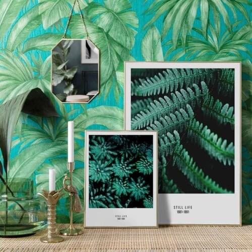 Instagram Style Dark Green Leafy Plants Wall Art Print Paper Painting Nordic Posters And Prints Wall Pictures For Living Decor