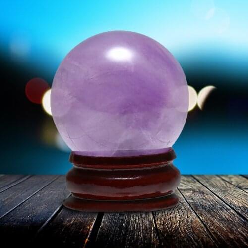 Amethyst Crystal Ball with Stand Quartz Crystal Healing Ball Sphere Ornaments For Home Supplies Decors