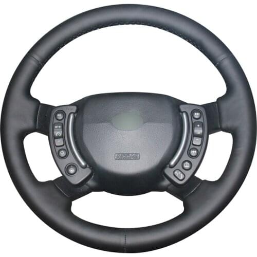 Black Artificial Leather Car Steering Wheel Covers for Land Rover Range Rover 2003 2004 2005 2006 2007 2008 2009 2010 2011 2012