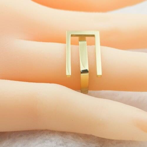 Ring Hot Sell Classic Style Gold Color Luxury Women Fashion Stainless Steel Jewelry