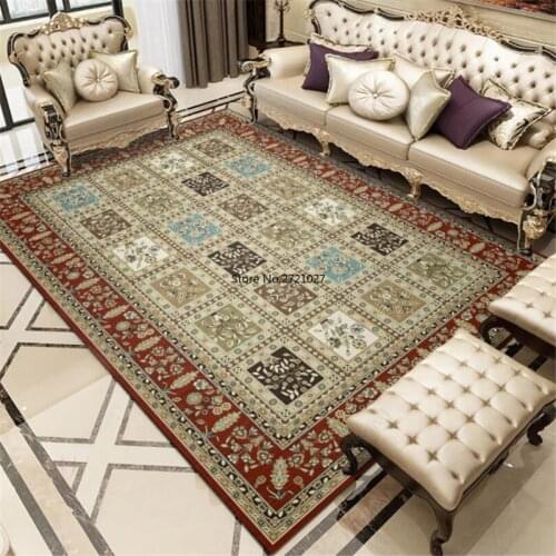 Persian Style Rug Carpet Big Ethnic Geometric Living Room Carpet Modern Turkish Home Decoration Floor Mats