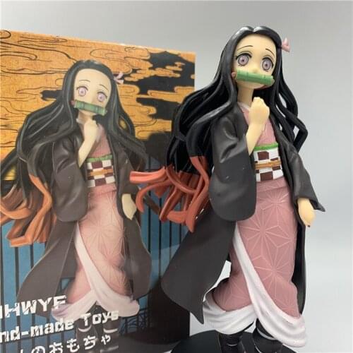Lover Big Kamado Nezuko Cute Sitting Ver. PVC Action Figure Demon Slayer Kimetsu no Yaiba Tanjirou Nezuko Cute Lovely Model Gift