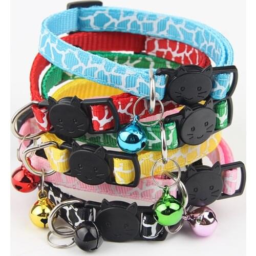 Cute Bell Collar For Cats Dog Teddy Pomeranian Adjustable Multicolor Bow Collars Leads Pet Collar Cat Accessories Pet Supplies