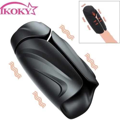 10 Speed Male Masturbation Penis Delay Trainer Pump Vibrator Aircraft Cup Stimulate Glans Vibrating Massager Sex Toys for Men