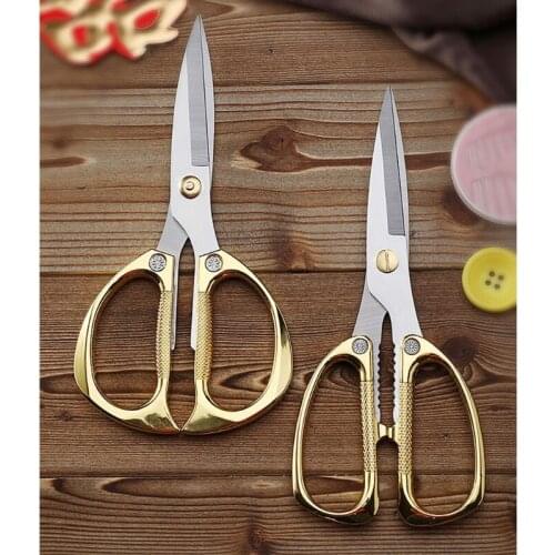 K1KA Stainless Steel Household Scissors China Traditional Hand Tool Shear Kitchen Scissors DIY Household Fabric Cut Trim Shear