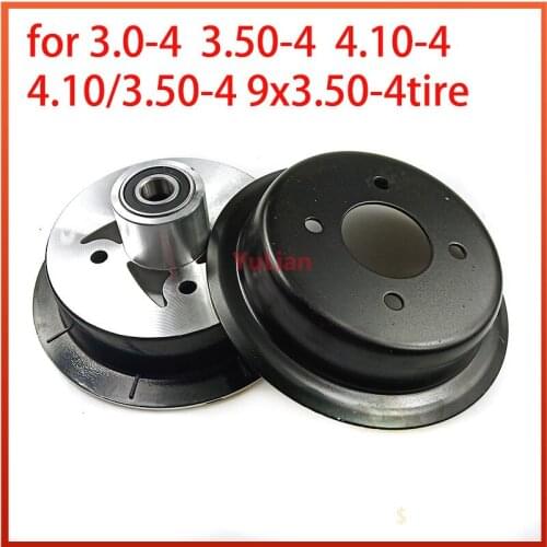 3.00-4 3.50-4 4.10-4 4.10/3.50-4 9x3.50-4'' wheel rim 4 inch alloy 6202 bearing hub fit MiNi Moto,ATV&Go Kart Electric Scooter