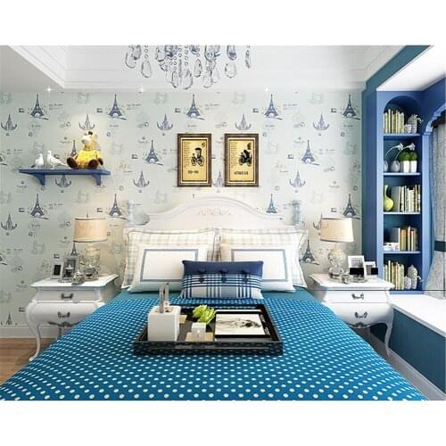Beibehang Environmental friendly childrens room 3d wallpaper Mediterranean boy bedroom living room TV background wallpaper