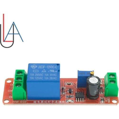 DC 12V Timer Delay Relay Shield Module NE555 Timer Switch Adjustable Controller Module 0 to 10 Second 0~10S Car Oscillator