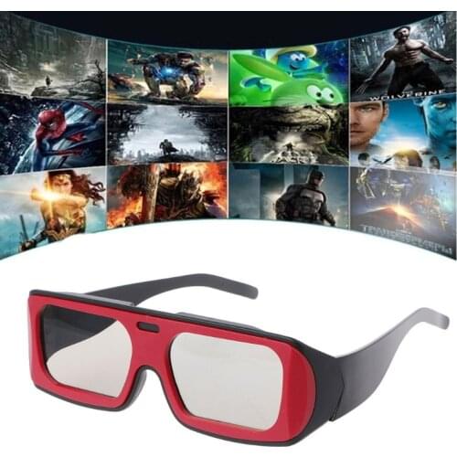 Dual Color Frame Circular Polarized Passive 3D Stereo Glasses For Real D 3D TV Cinema