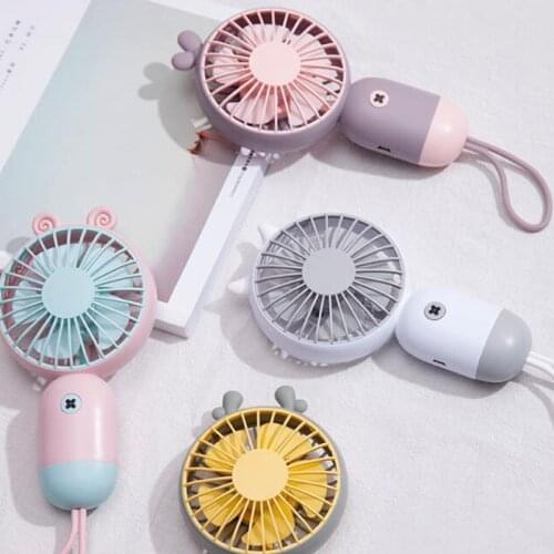 Mini Fan Portable Mini USB Rechargeable Handheld Fan Neckband Pocket Appliances Desktop Air Cooler Outdoor Travel Hand Fan